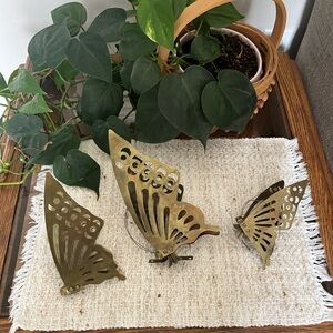 Brass butterflies- wall decor